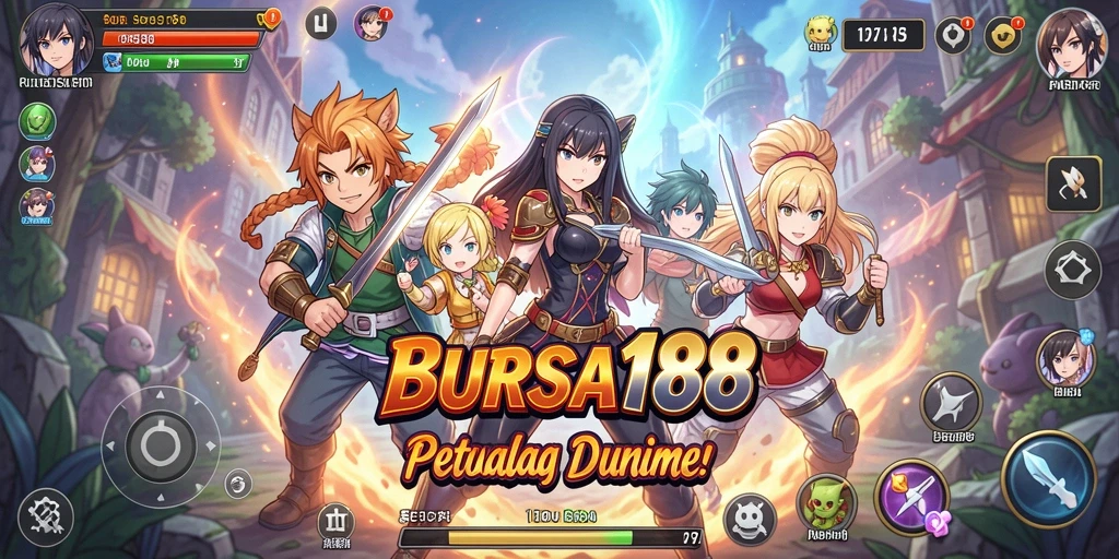 Tampilkan gameplay seru BURSA188 dengan karakter Anime ikonik.