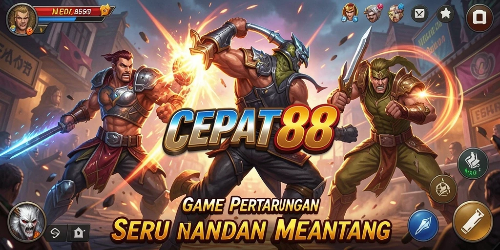 Tangkapan layar utama menunjukkan pertarungan seru di <strong>CEPAT88</strong>.