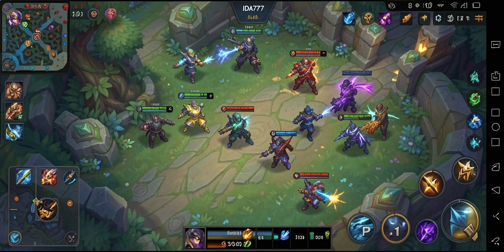 Screenshot gameplay menampilkan pertarungan epik di IDA777.