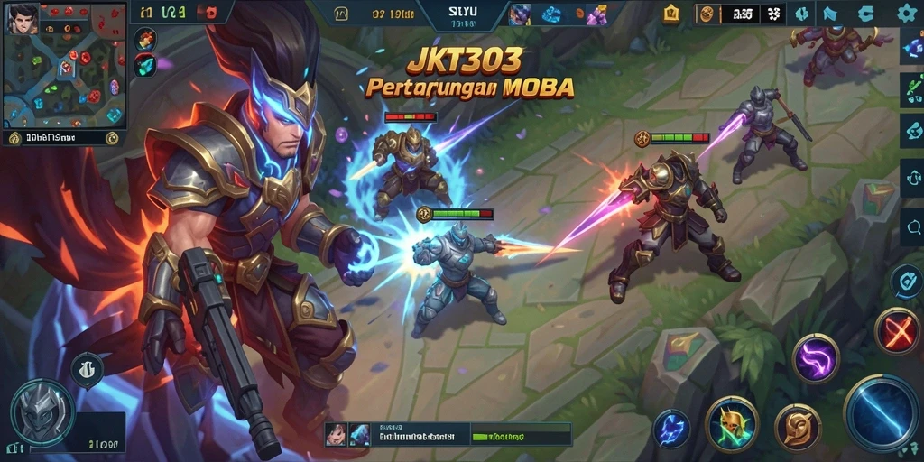 Tampilan seru pertarungan tim di arena JKT303.