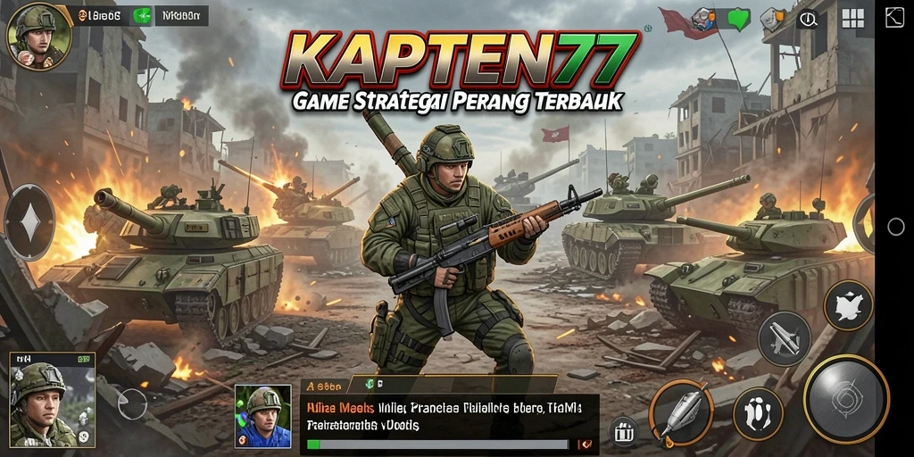 Tangkapan layar KAPTEN77 yang menampilkan pertempuran strategis yang mendebarkan.