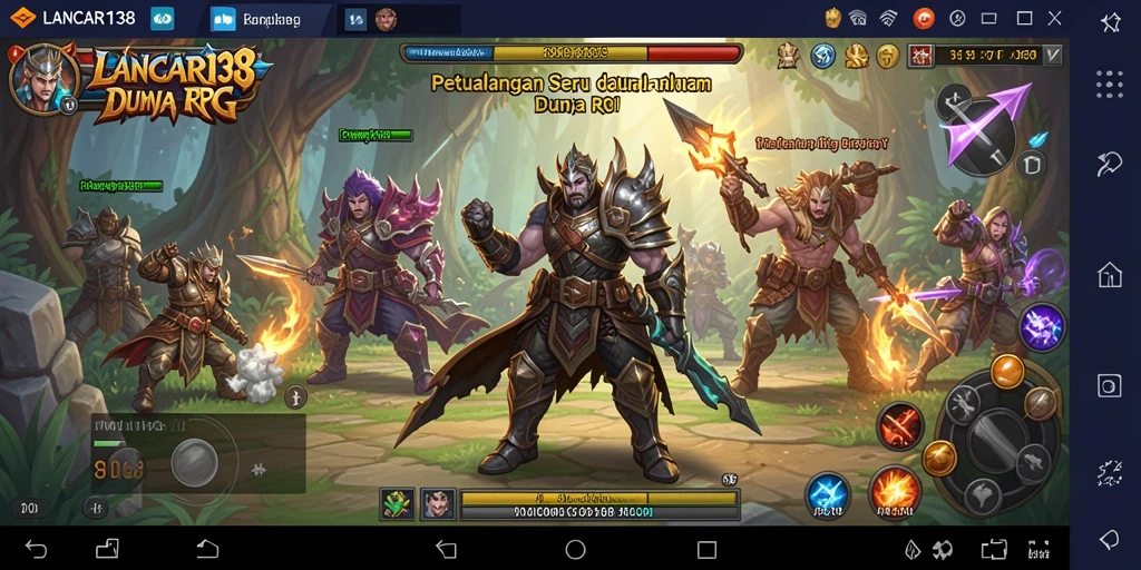 Tampilan petualangan seru dalam gameplay RPG LANCAR138.
