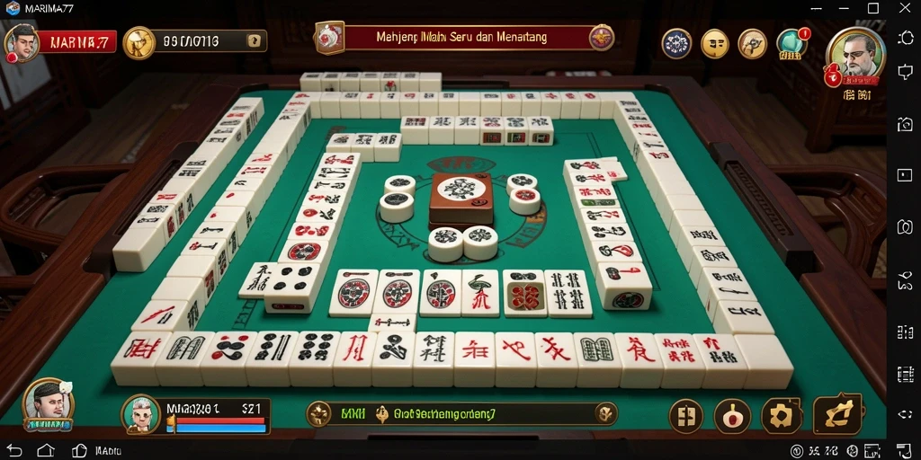 Gameplay menantang dalam MARIMA77 menunjukkan kecocokan batu Mahjong.