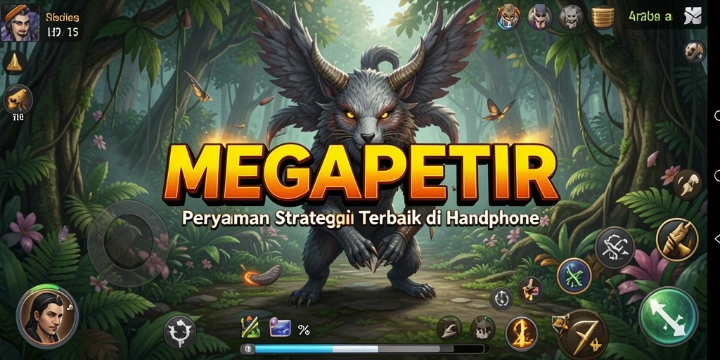 Tampilan gameplay MEGAPETIR yang menegangkan dan strategis.