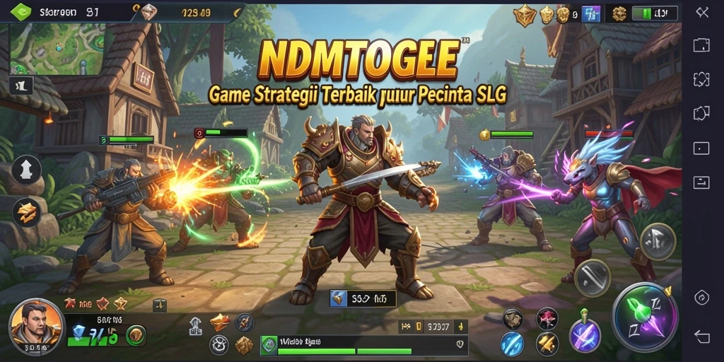 Screenshot NDMTOGEL menampilkan gameplay taktis yang mendebarkan.