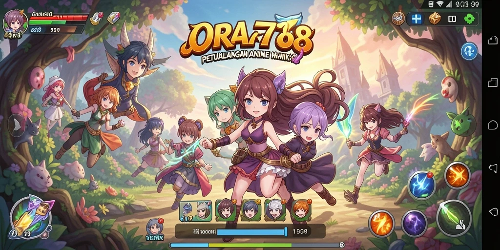 Screenshot gameplay ORA78 dengan karakter Anime yang menarik.
