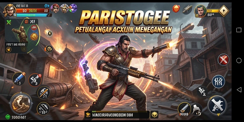 Screenshot aksi menegangkan dalam PARISTOGEL menunjukkan permainan yang menarik.
