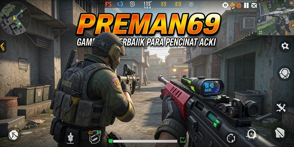 Screenshot PREMAN69 menampilkan aksi seru permainan FPS yang mendebarkan.