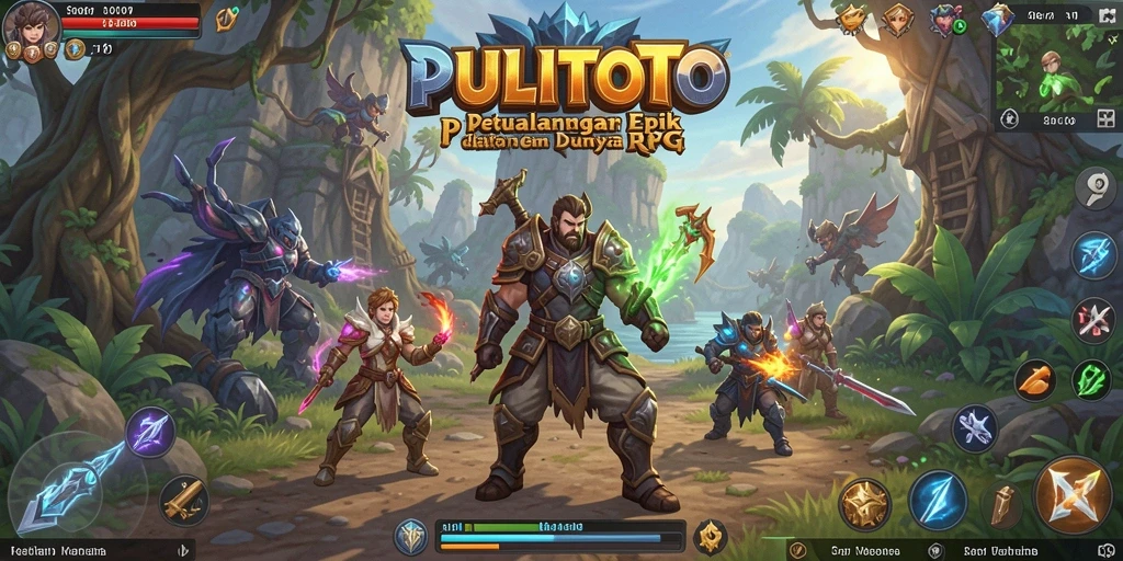 Screenshot gameplay PULITOTO menampilkan pertarungan strategis yang intens.