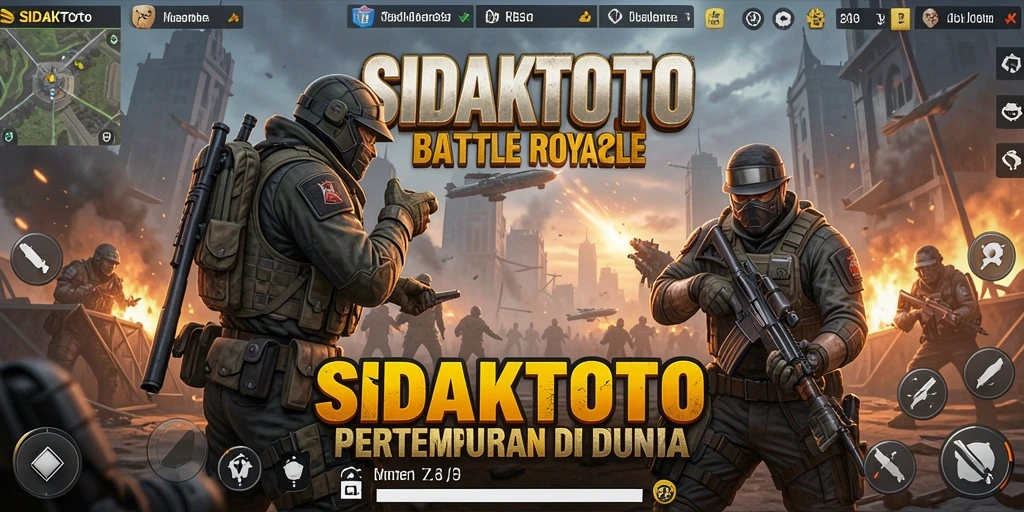 Tampilan gameplay seru SIDAKTOTO dalam pertempuran Battle Royale.