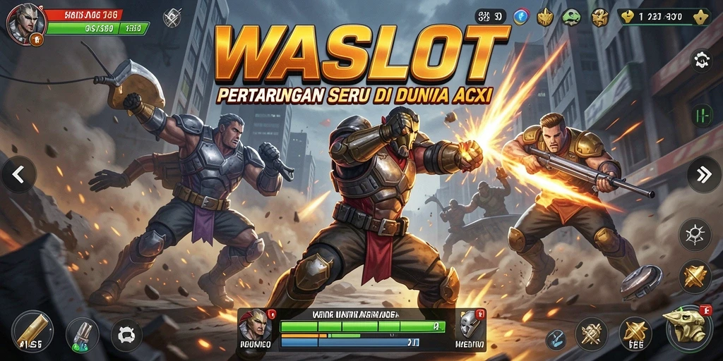 Tampilan gameplay WASLOT dengan aksi seru dan karakter menarik.