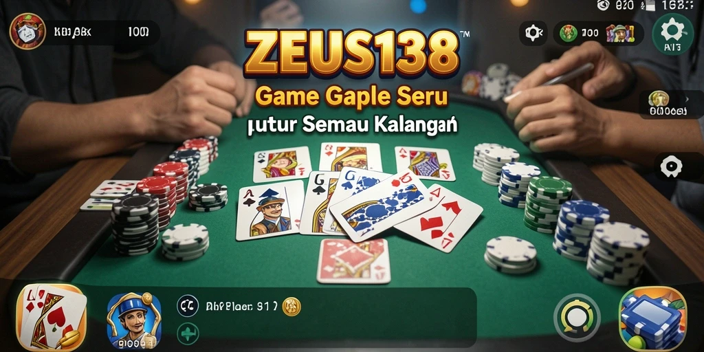 Tampilan gameplay ZEUS138 menyajikan keseruan bermain Gaple.